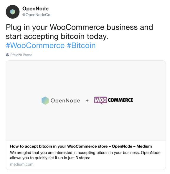 Lightning Network payment for Woocommerce users.